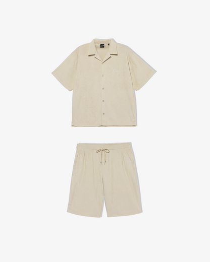 Open collared pile set up オープンカラーパイルセットアップ