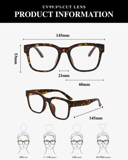 square wide clear sunglasses