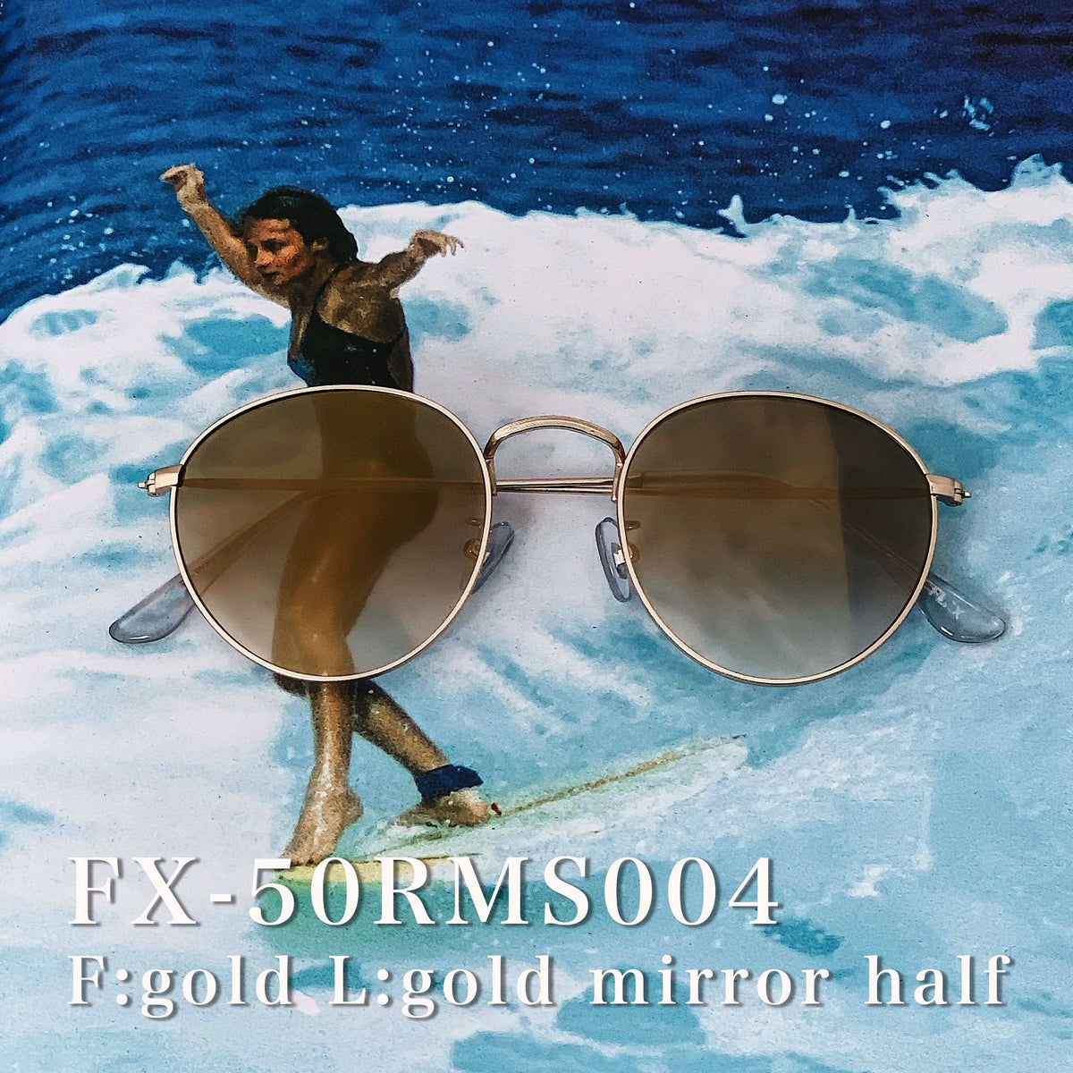 round metal mirror sunglasses -53mm-
