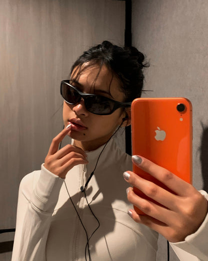sports type frame sunglasses