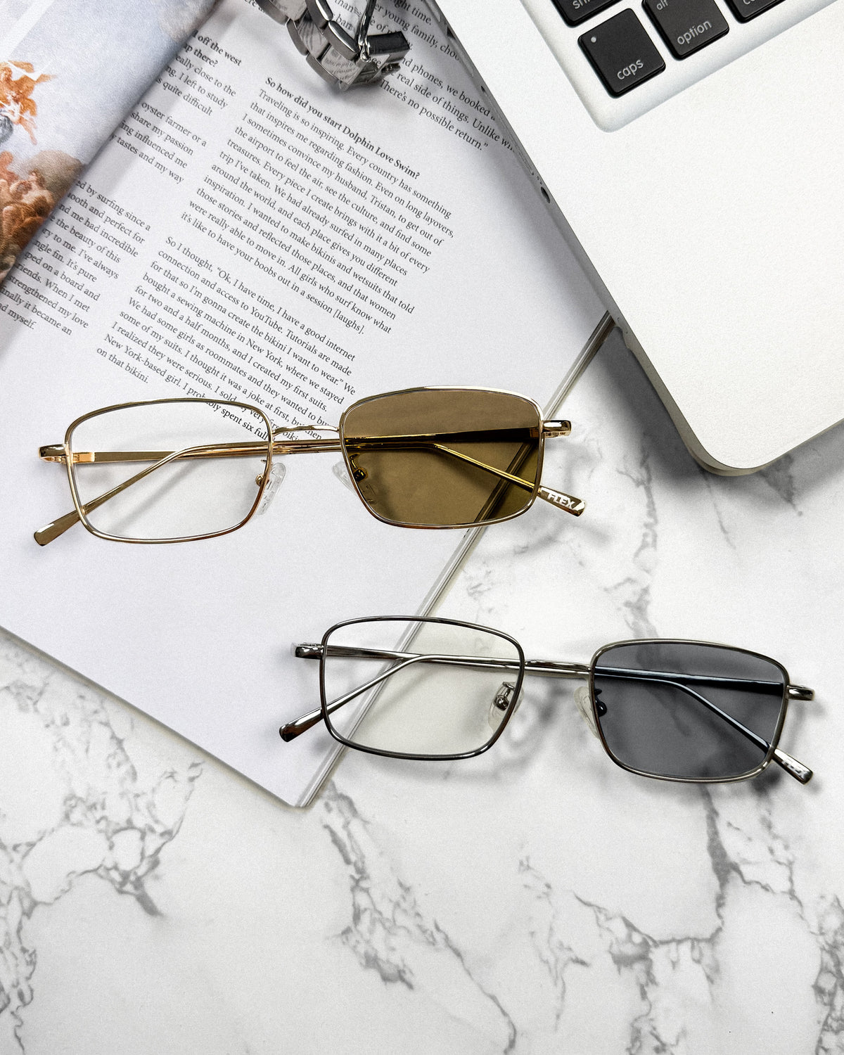 調光レンズ搭載 slim metal 2 sunglasses