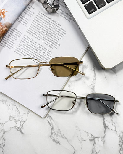 調光レンズ搭載 slim metal 2 sunglasses