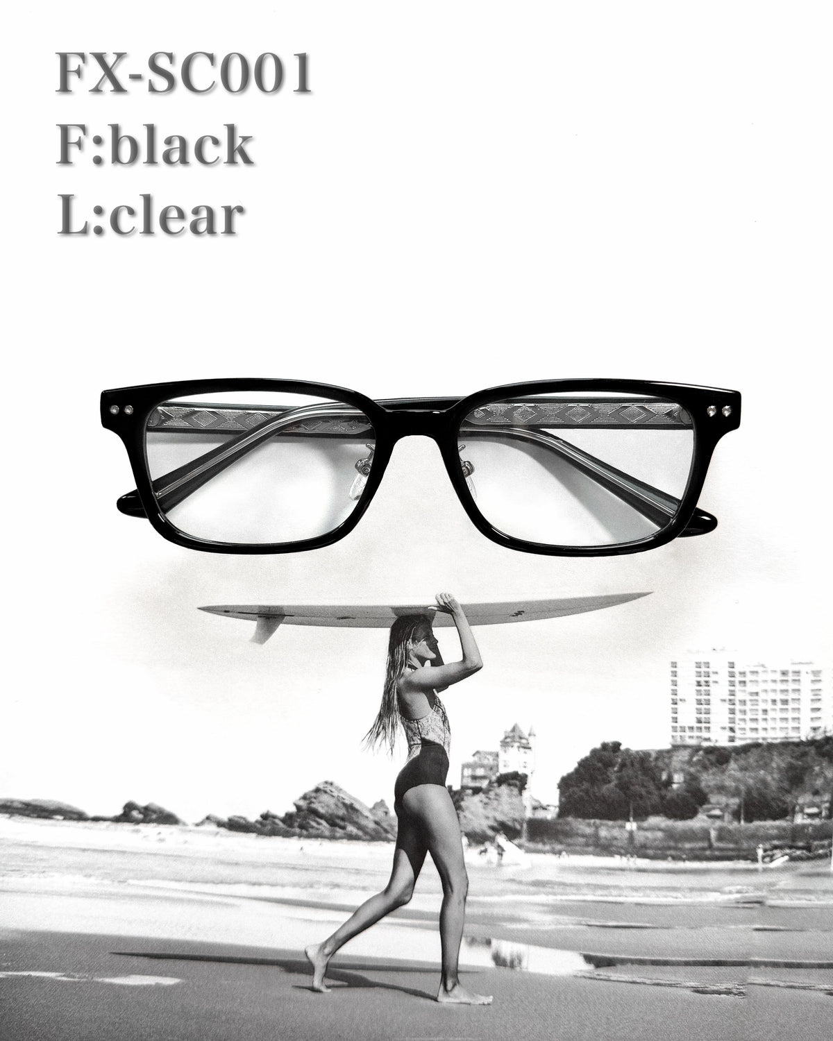 slim square clear sunglasses