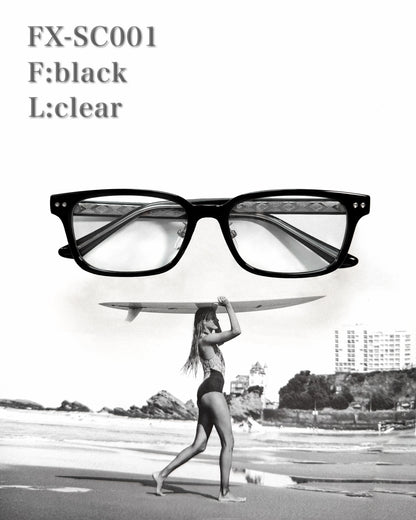 slim square clear sunglasses