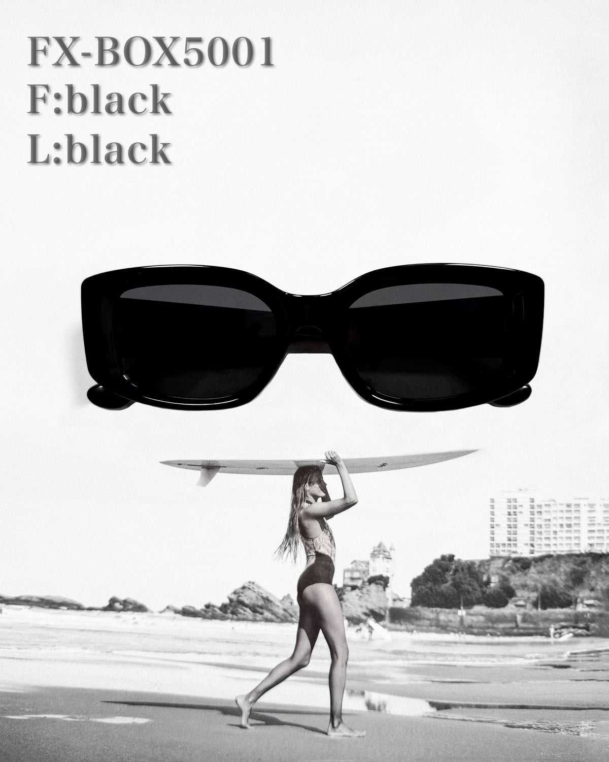 【5colors】Box square 5 sunglasses