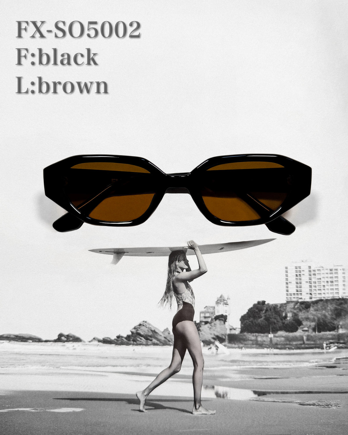 【4colors】Slim oval 5 sunglasses
