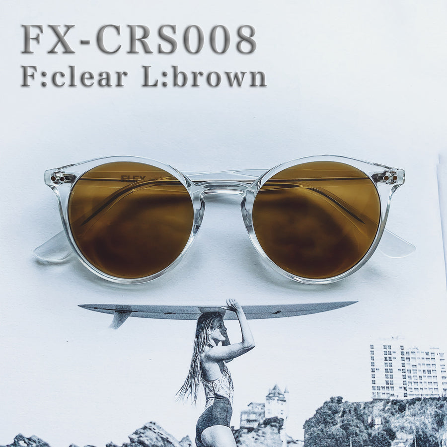[4 color] classic round clear sunglasses