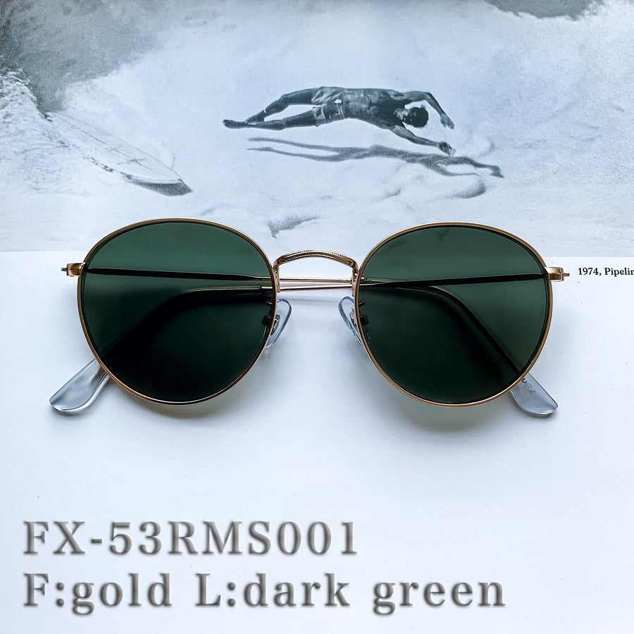 [5 color] round metal color sunglasses (53mm)