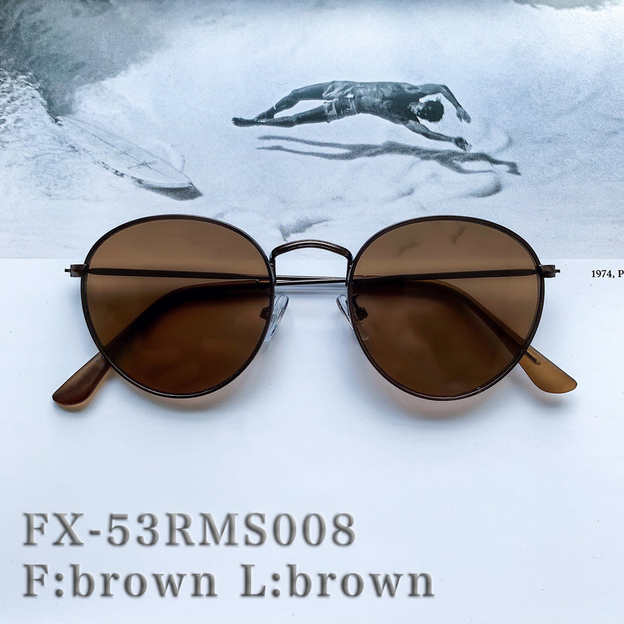 [5 color] round metal color sunglasses (53mm)