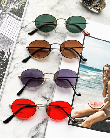 [4 color] oval sunglasses