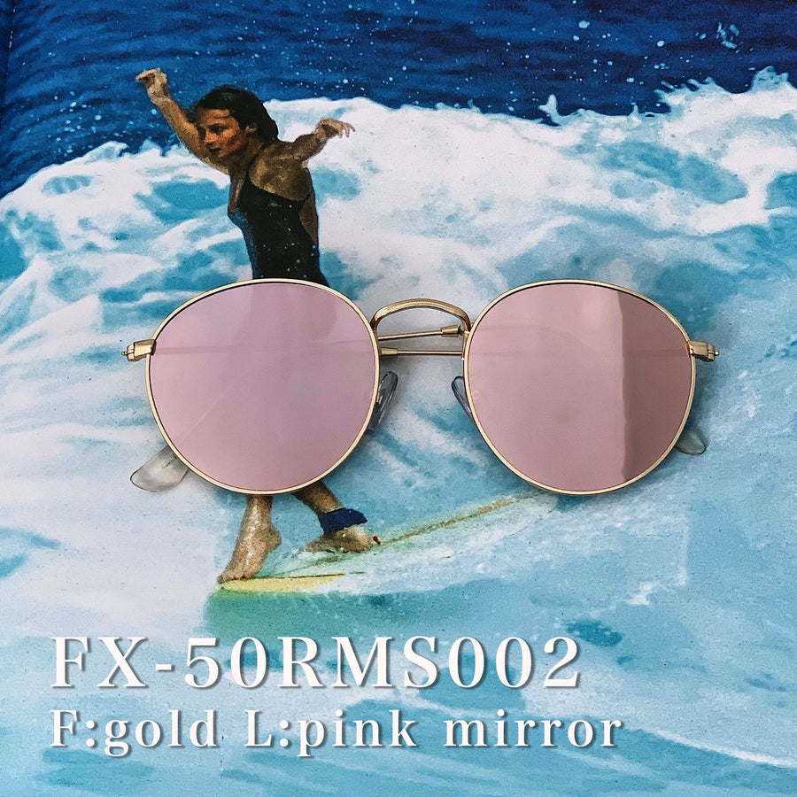[4 color] round metal mirror sunglasses (53mm)