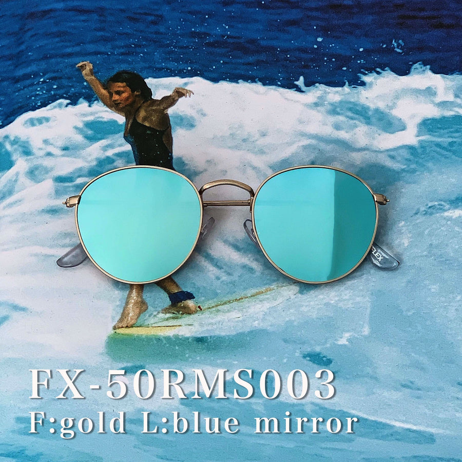 [4 color] round metal mirror sunglasses (53mm)